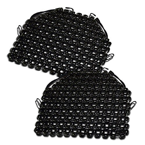 Zento Deals Double Strung Wooden Beaded Ultra Comfort Massaging Seat Cover - 2 – Pack Black Superior Quality Massaging Car Seat Cover for Ultimate Relaxation!