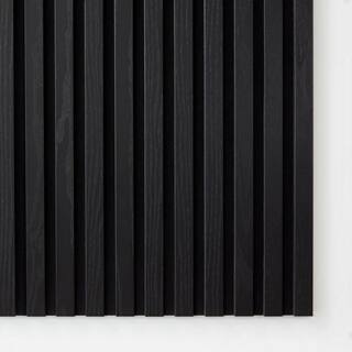 Ejoy 12.6 in. x 106 in. x 0.8 in. Acoustic Vinyl Wall Cladding Siding Board in Emboss Black Color (Set of 2-Piece) VinylCladding_LACP_022_EmbossBlack