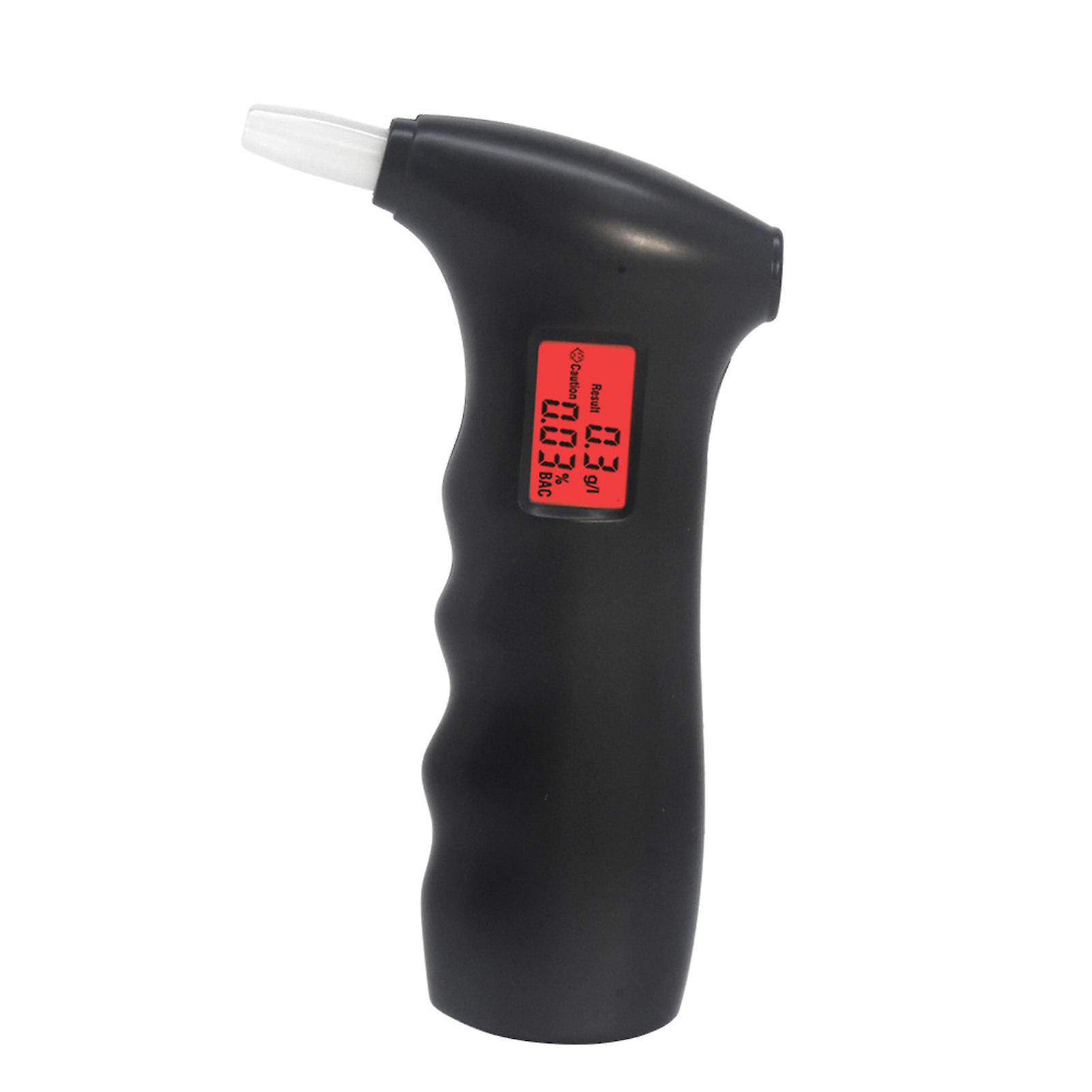 Black Breathalyzer Alcohol Tester Portable Breathalyzer High-accuracy Digital Breath Alcohol Tester With 5 Spare Mouthpieces