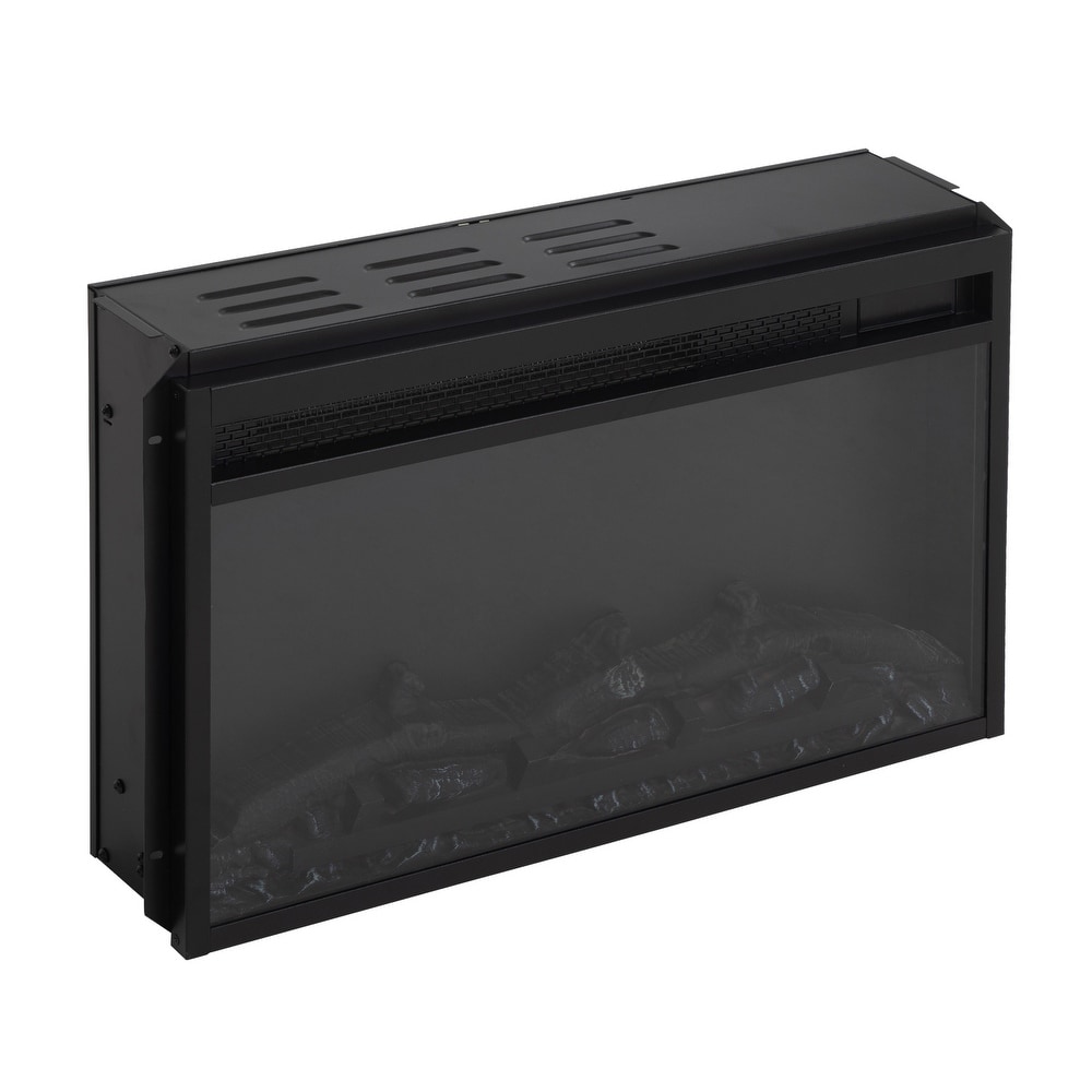 23 inch Electric Fireplace with Remote   Black