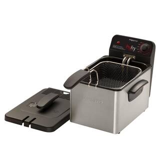 Presto Professional 3.2 Qt. Stainless Steel Deep Fryer with Fry Basket 05461