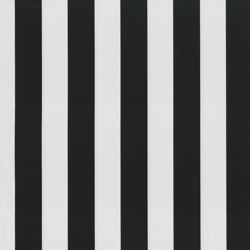 Cabana Stripe Black Reversible Chair Pad (Set of 2)