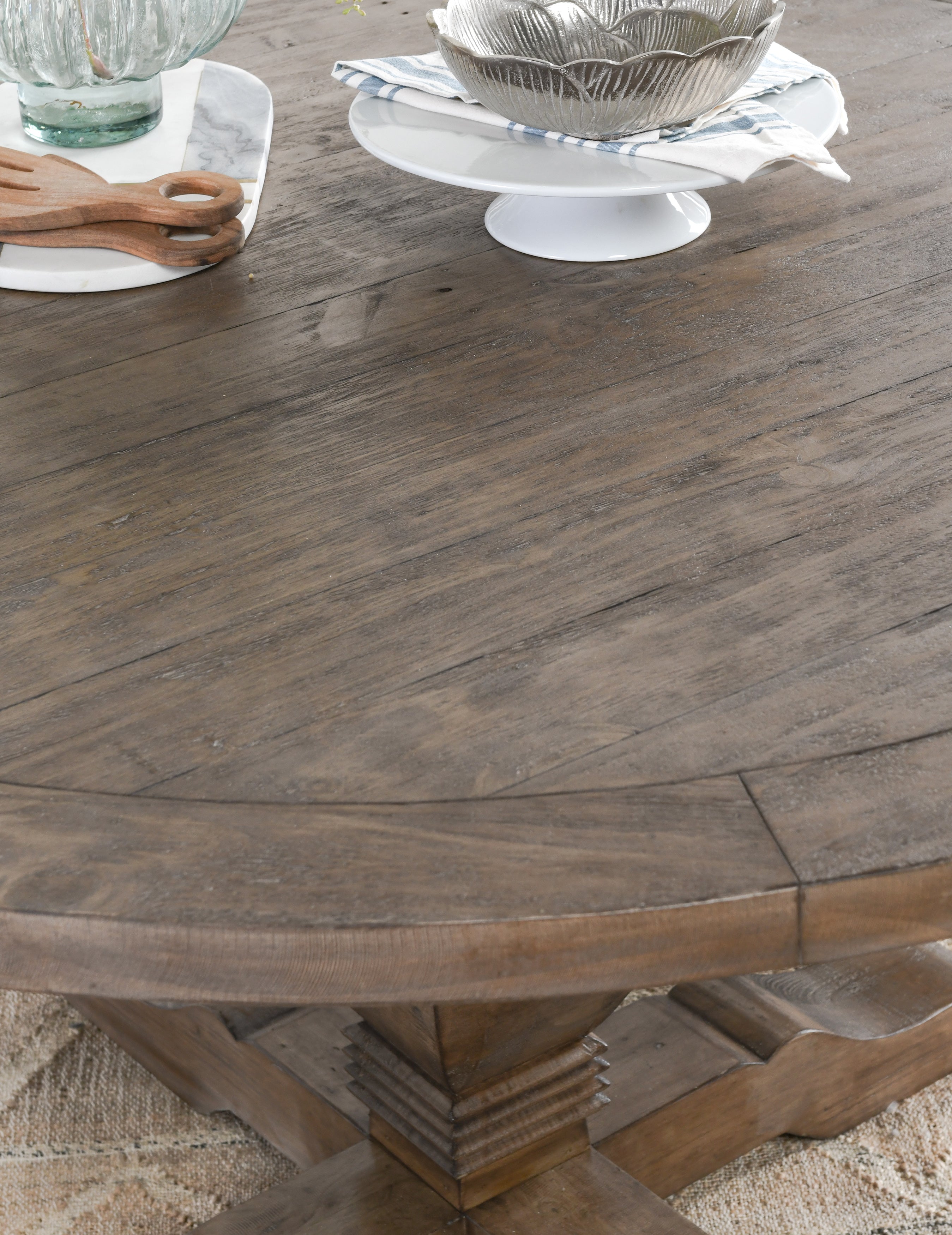 Caleb Round 55 Dining Table in Desert Gray