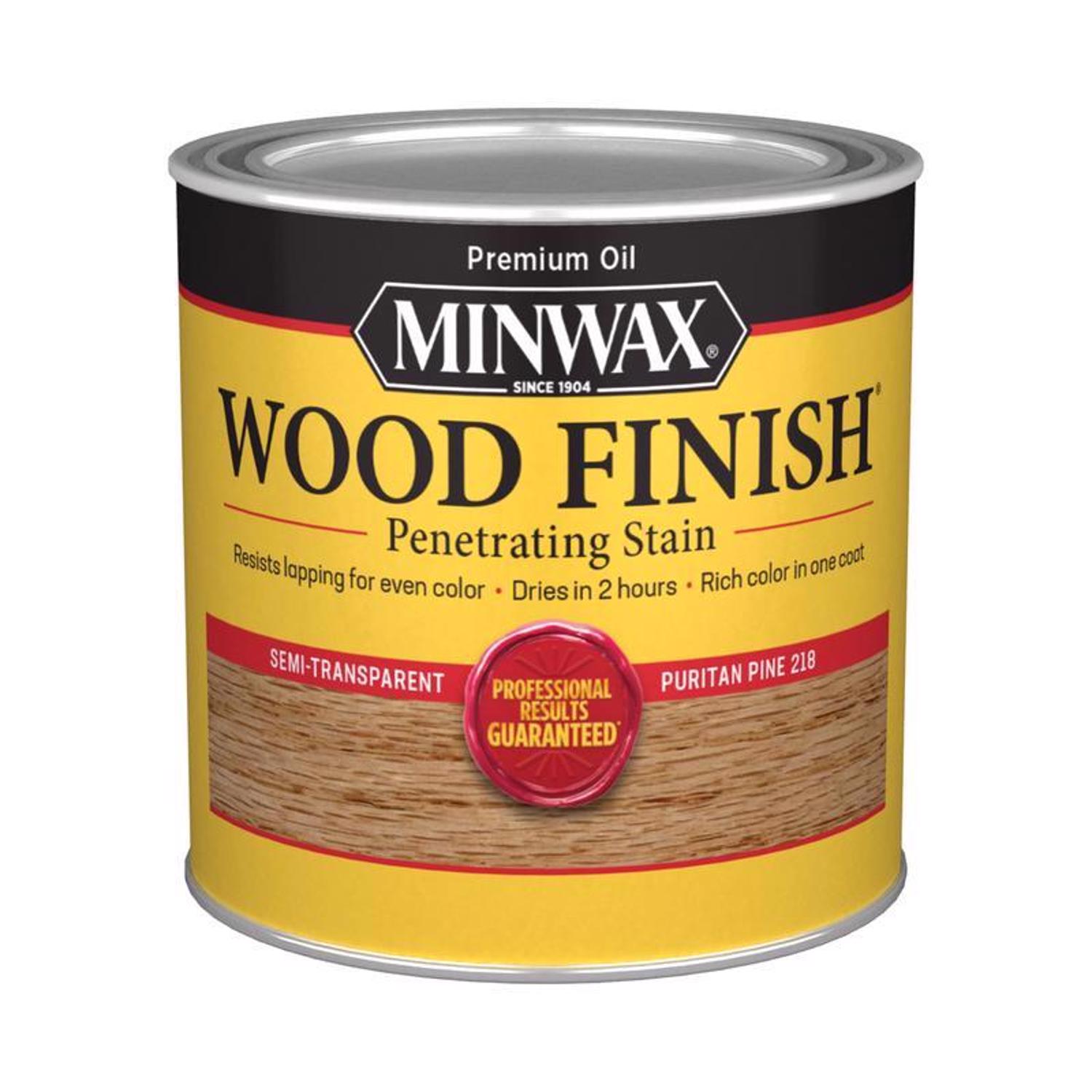 Minwax Wood Finish Semi-Transparent Puritan Pine Oil-Based Penetrating Wood Stain 0.5 pt