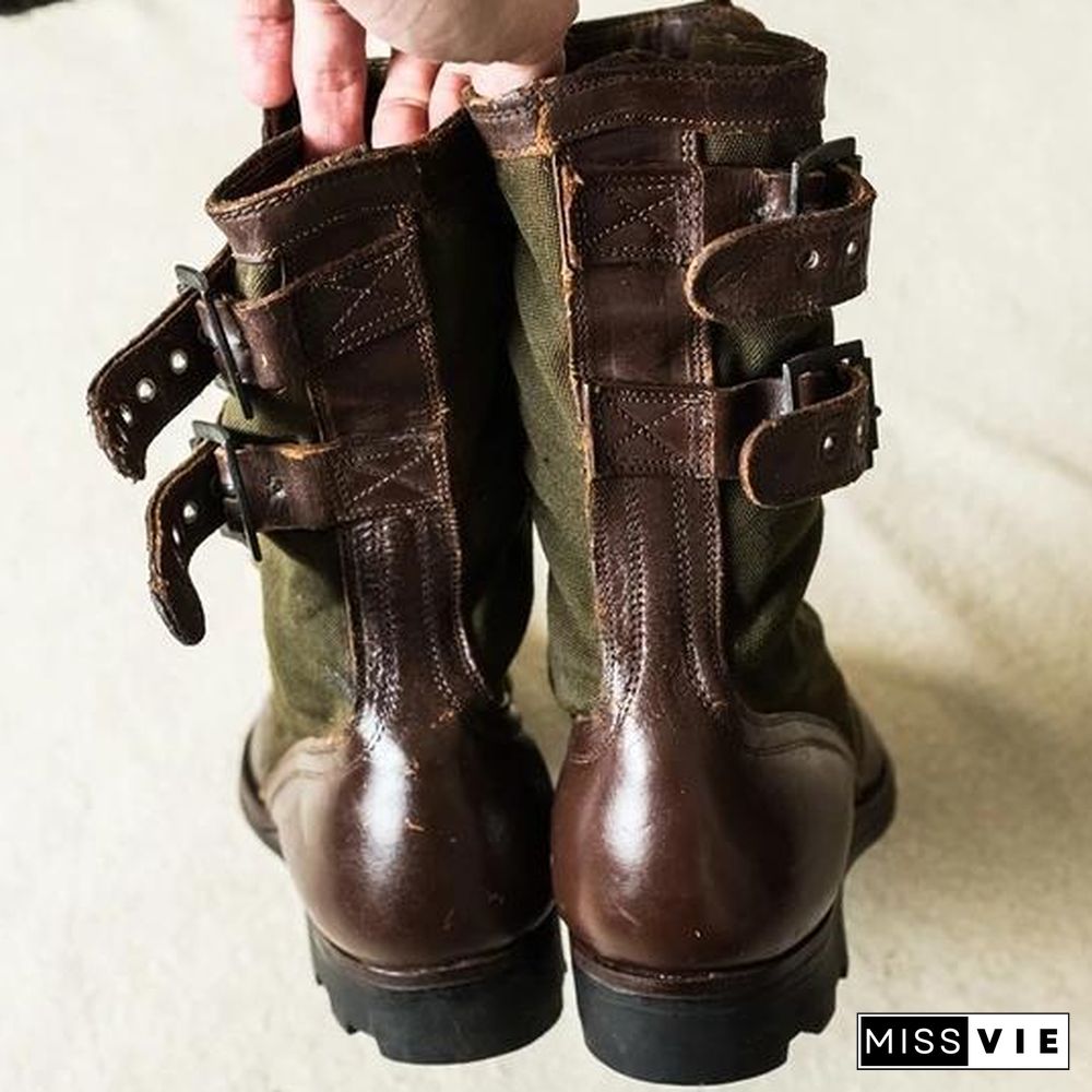 Original Design Leather Army Boots