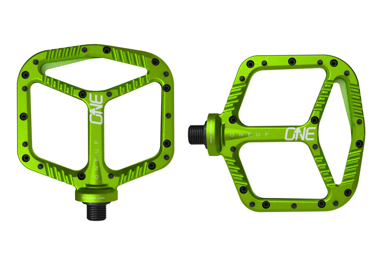 OneUp Aluminum Platform Pedals - Green