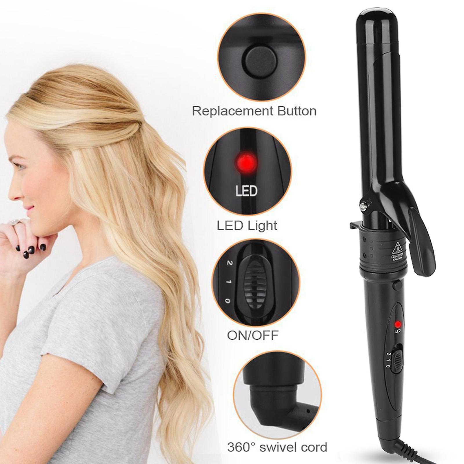 3 In 1 Professional Hair Curler Iron Wand Roller With Interchangeable Glove Us Plug