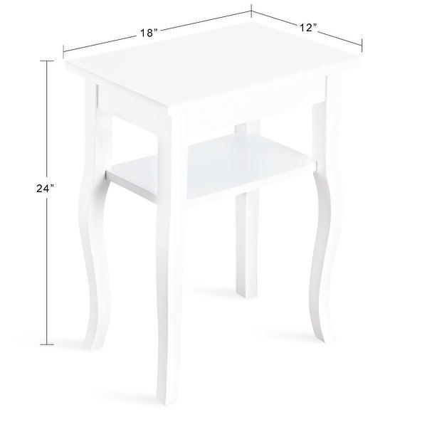 Kate and Laurel Lillian Wood Side Table - 18x12x24