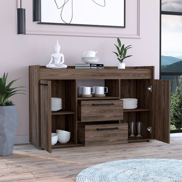 2-Drawer Sideboard with two large drawers and two cabinets with internal shelves