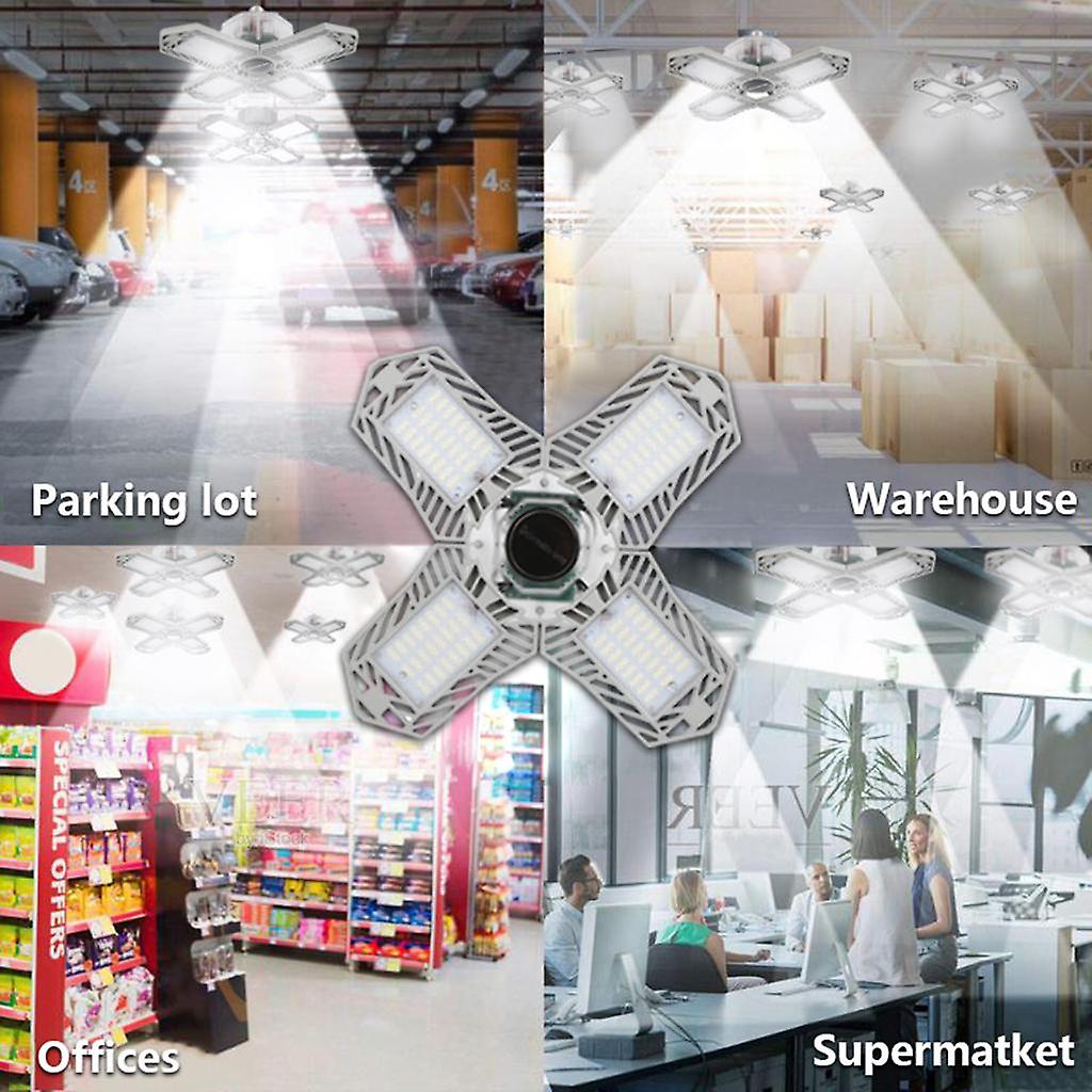 2pcs 150w Workshop Garage Light Lighting Ceiling Lights Deformable Silver