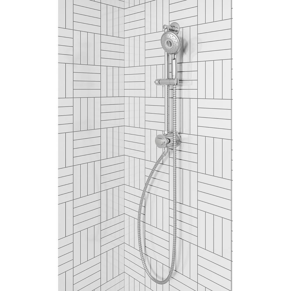 American Standard Spectra 4-Spray Round High-Pressure Hand Shower Rail System with Filter in Polished Chrome 9238759.002