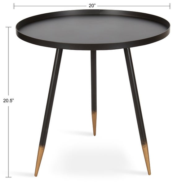 Kate and Laurel Duvall Round Metal Side Table - 20x20x20.5