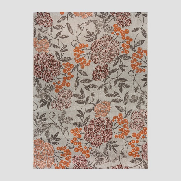 5 x27 3 quot x7 x27 Vintage Floral Outdoor Rug Multi