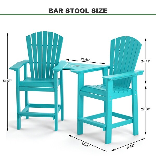 Patio Bar Stools Chairs Outdoor Tall Adirondack Arm Chairs Set of 2and4