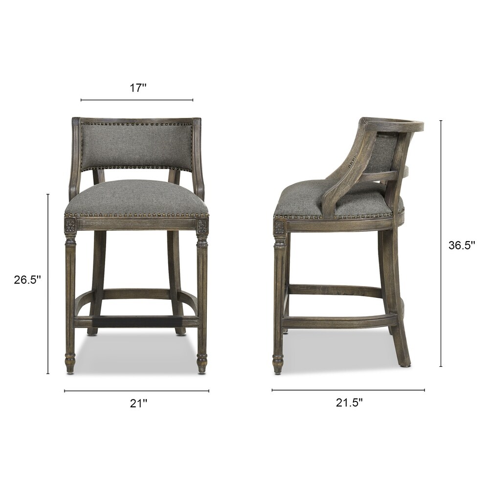 Paris Farmhouse Counter and Bar Stool with Backrest