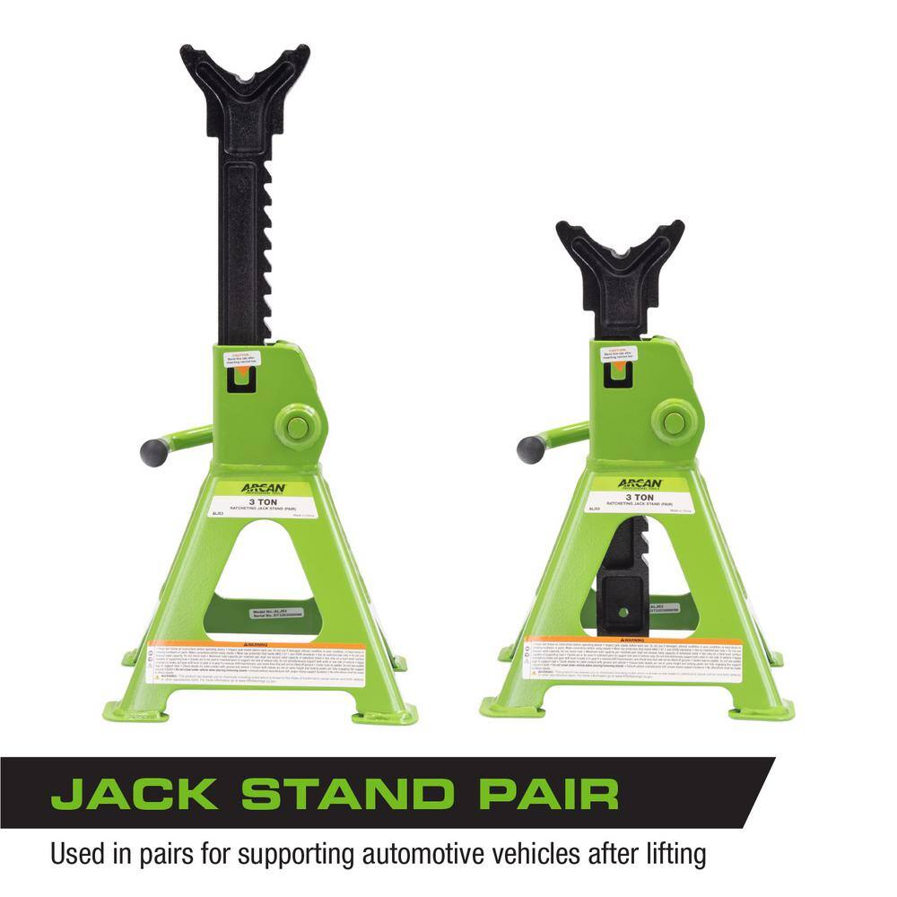 Arcan 3-Ton Steel Jack Stands ALJS3