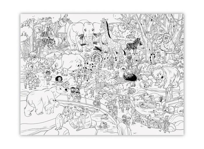 Giant Coloring Poster - Zoo by Crocodile Creek