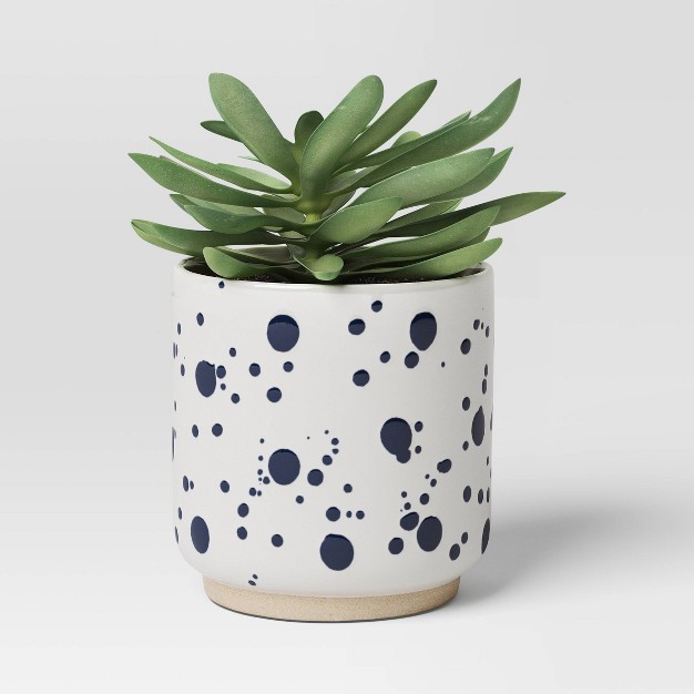 Splatter Stoneware Indoor Outdoor Planter Pot