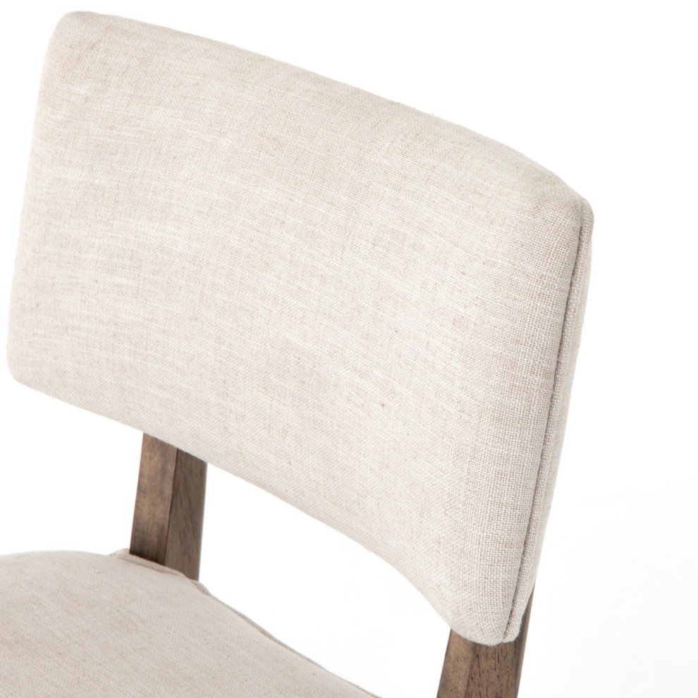 Orville Cambric Ivory Dining Chair Set Of 2   Midcentury   Dining Chairs   by Zin Home  Houzz