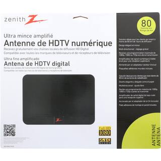 Zenith Indoor Omni-Directional HD TV Antenna in Black VN1ANIUTA50