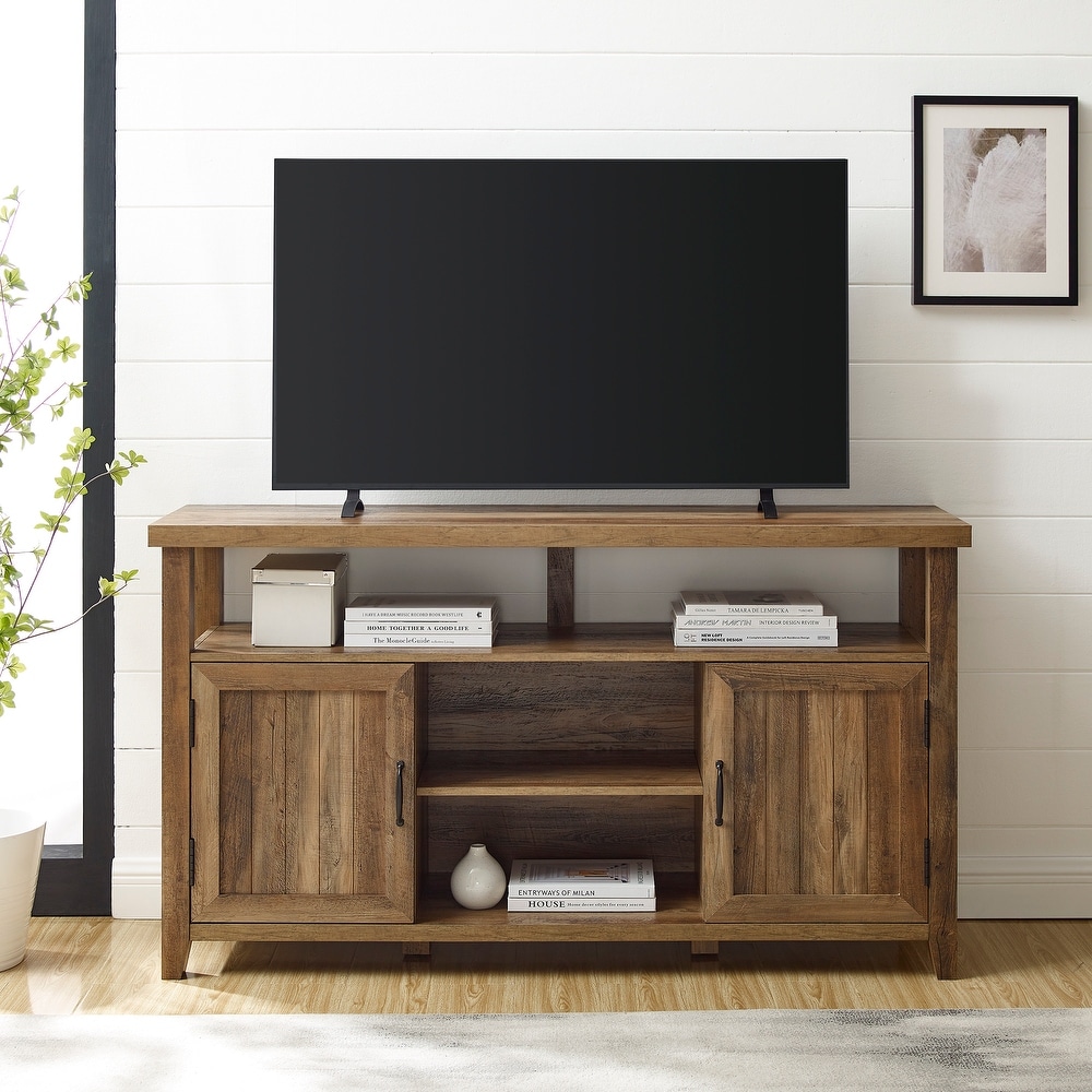 Middlebrook 58 inch Groove Door Highboy TV Stand