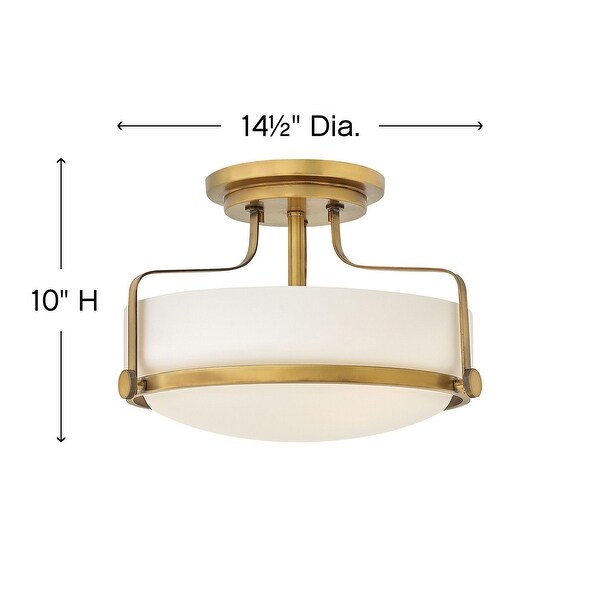 Hinkley Lighting Harper 15 Wide LED Semi-Flush Bowl Ceiling Fixture