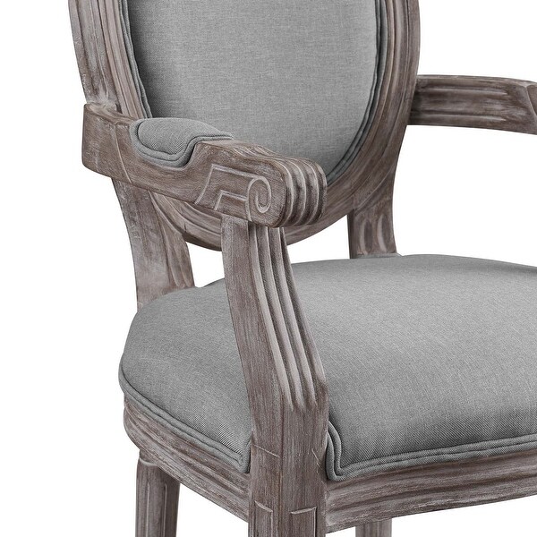 Emanate Vintage French Upholstered Fabric Dining Armchair - n/a