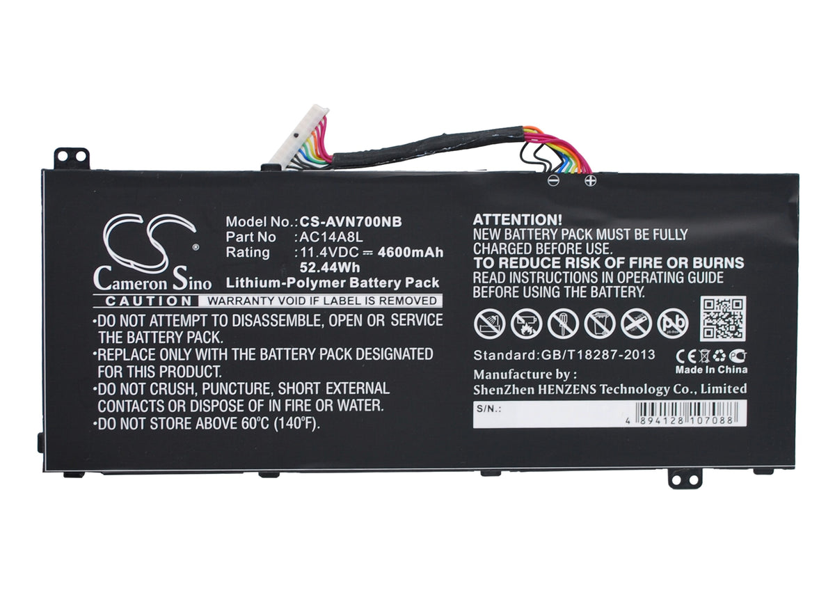 Acer Aspire VN7591G77FS Aspire Nitro VN7571 Asp Replacement Battery BatteryClerkcom Laptop and Notebook