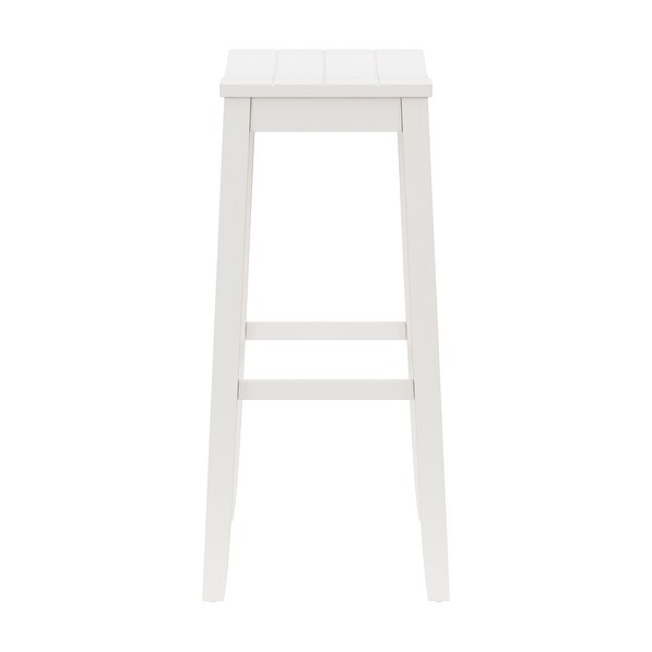 Hillsdale Fiddler Wood Backless Counter Height Stool， White