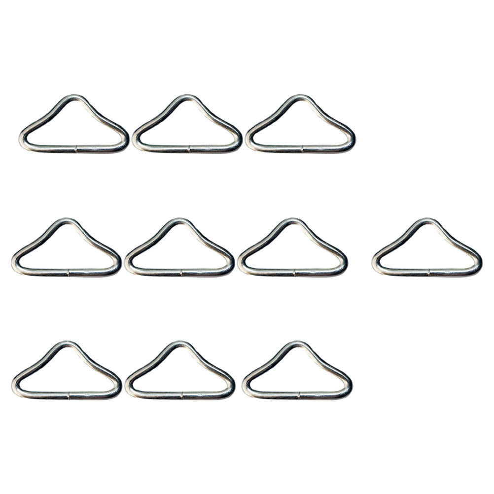 Hemoton 30 Pcs Silvery Triangle Rings Buckle V-rings for Trampoline Replacement Parts