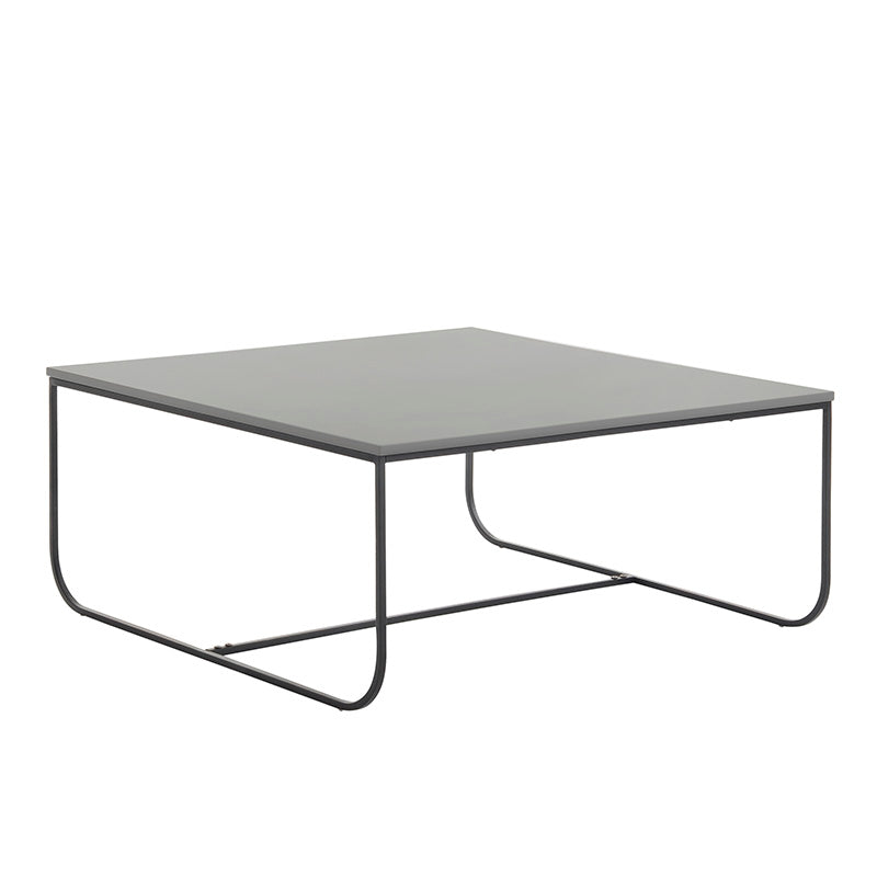 MARIT Coffee Table - 90cm - Grey + Black Metal