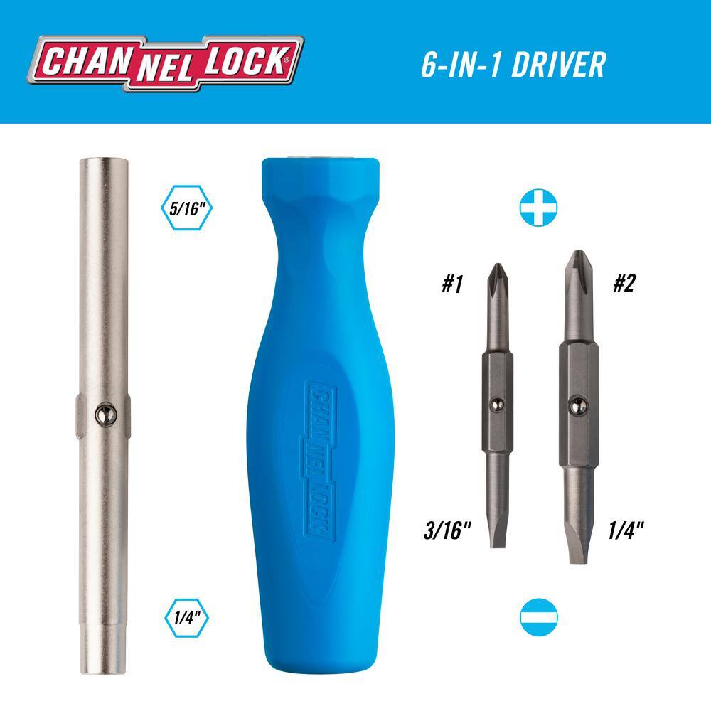 Channellock 6-in-1 Screwdriver Nut Driver 61H