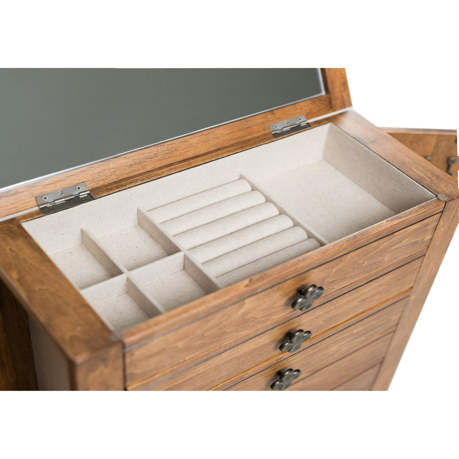 Hives and Honey Taylor Brown Wood Jewelry Chest for Women