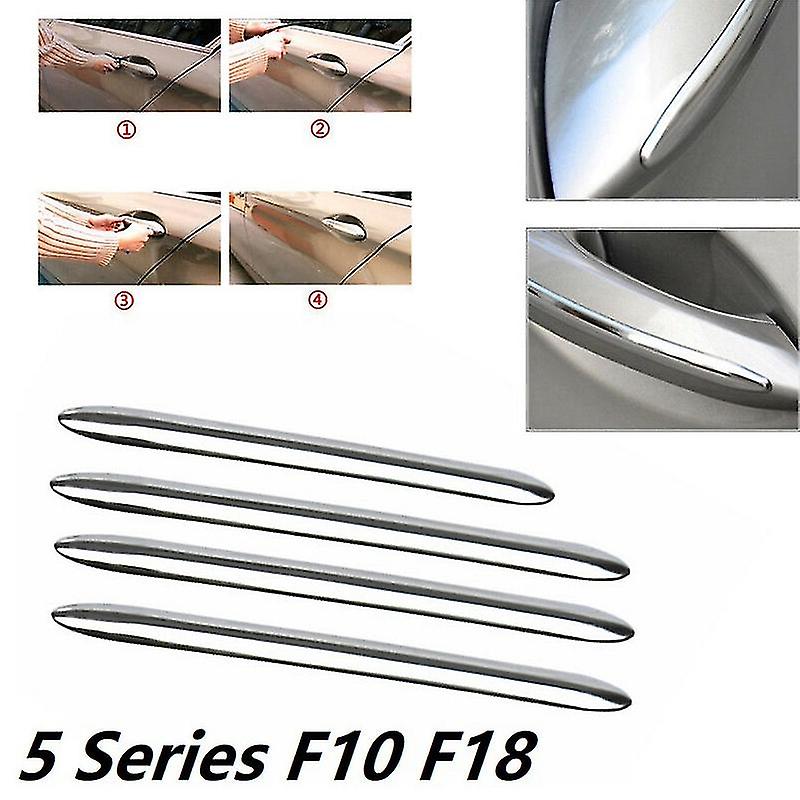 4pcs Chrome Stainless Steel Exterior Door Handle Molding Trim Cover Outer Doors Handle Cover For 5