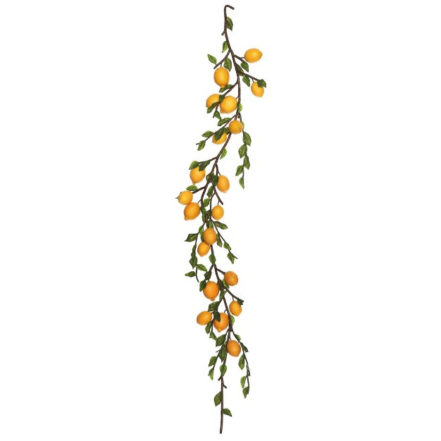 Artificial Lemon Garland 5 x27 Yellow Vickerman