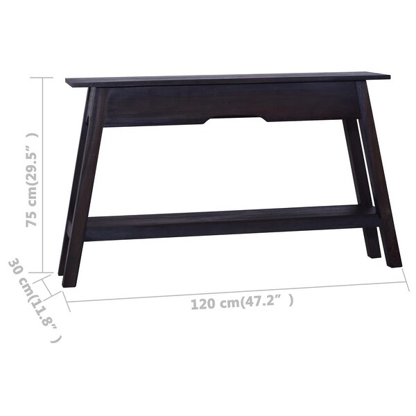 vidaXL Console Table Black 47.2