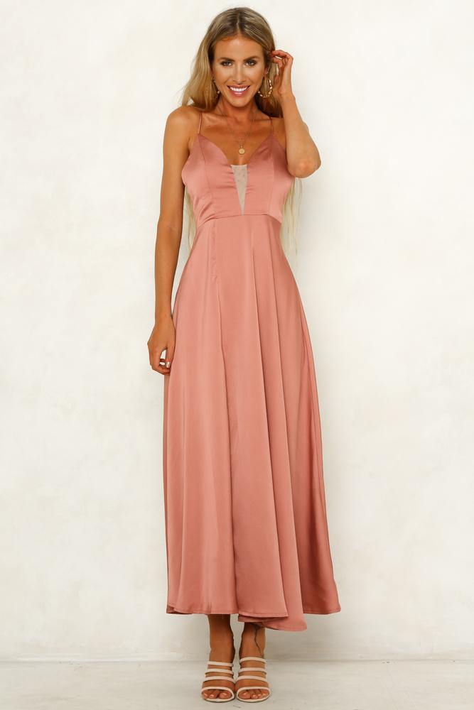 Hard To Deny Maxi Dress Rose