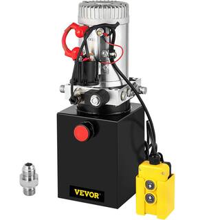 VEVOR 12-Volt DC 4 qt. Hydraulic Power Unit Single Acting Hydraulic Pump Dump Truck Hydraulic Pump Hydraulic Pump Dump Trailer 4LCZYYBTXDZY00001V0