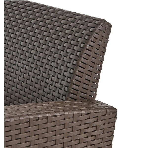 Comet Faux Wicker/ Concrete 6piece Outdoor Fireplace Chat Set by Christopher Knight Home