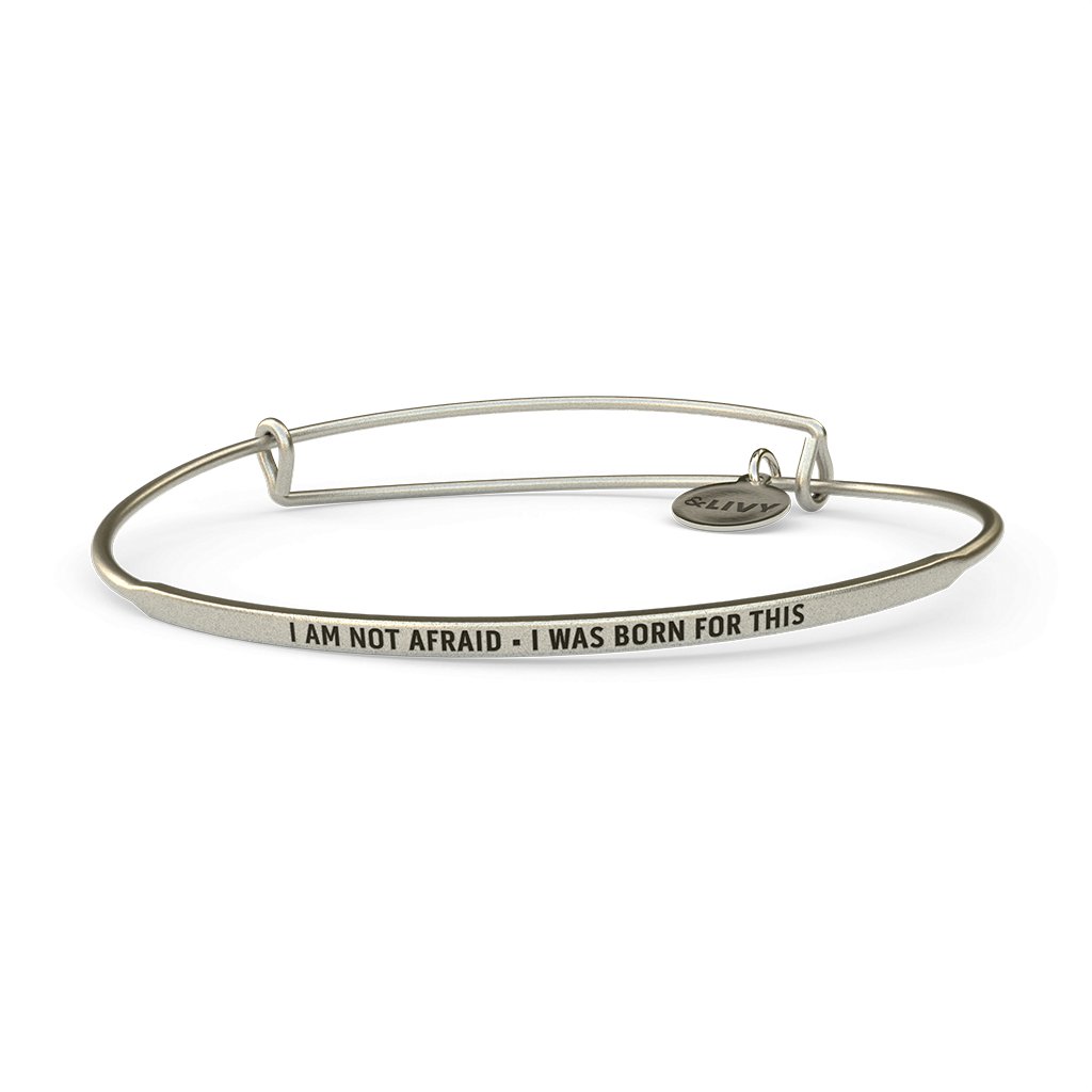 &Livy  Posy Wire Bracelet - I Am Not Afraid I Was Born For This