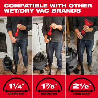 MW M18 FUEL 9 Gal. Cordless Dual-Battery WetDry Shop Vacuum Kit wAIR-TIP 1-14 in. - 2-12 in. Utility Brush and Nozzle 0920-22HD-49-90-2028-49-90-2038