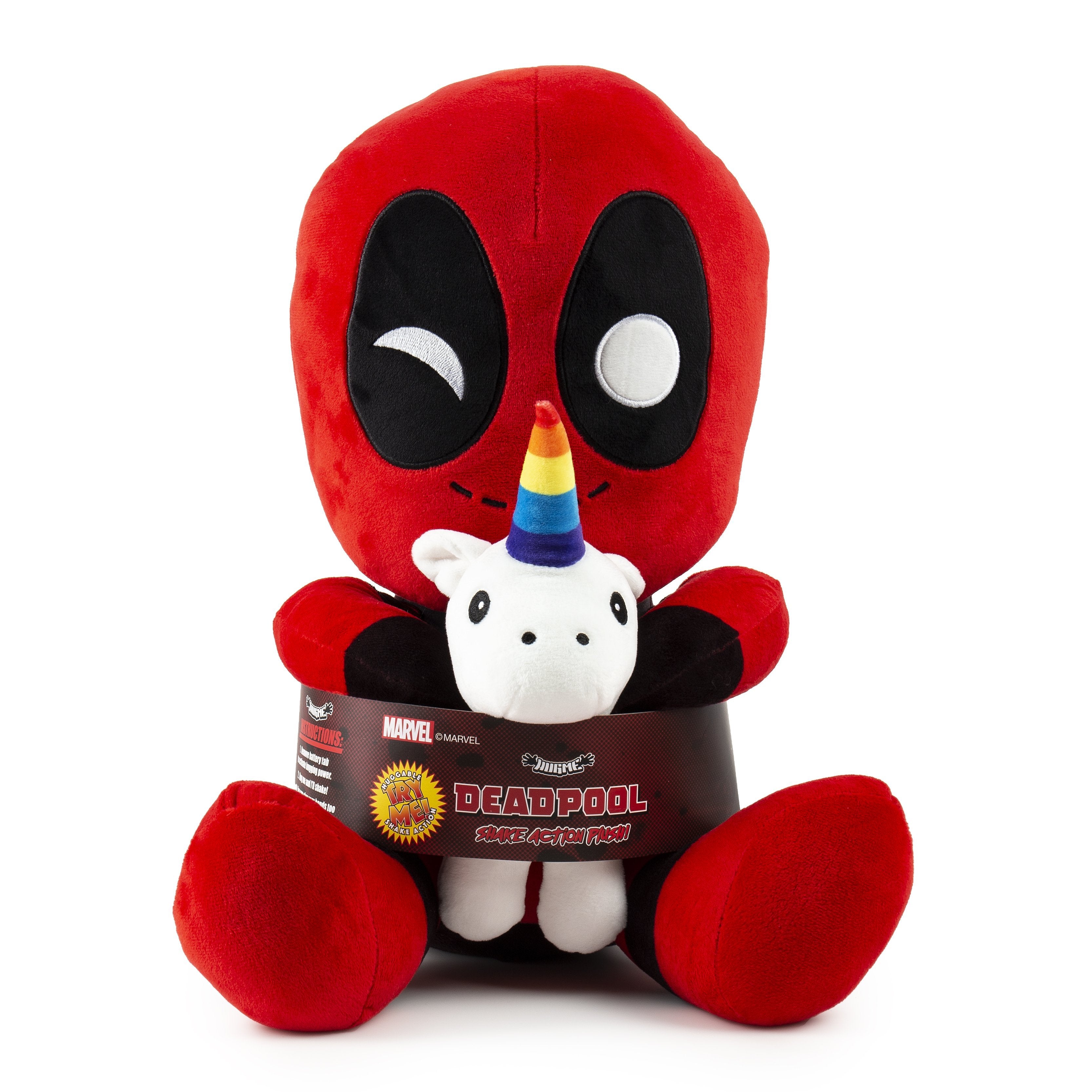 Marvel Deadpool Riding a Unicorn HugMe Vibrating Plush