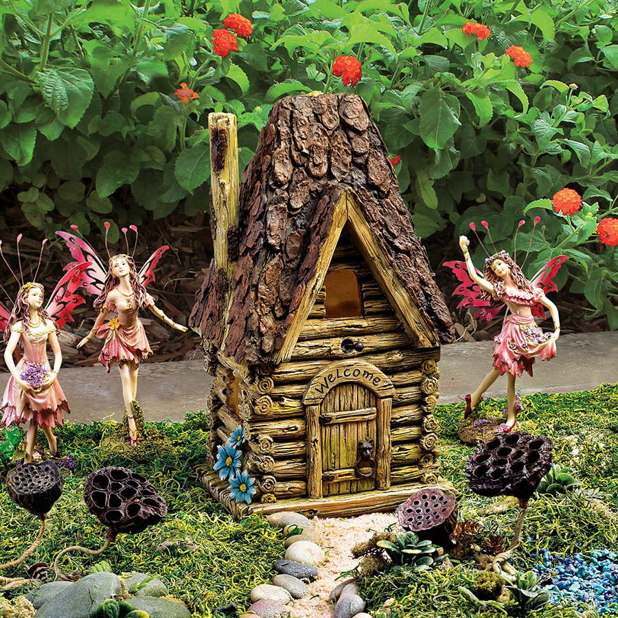 Design Toscano Woodland Fairy Garden House Statue