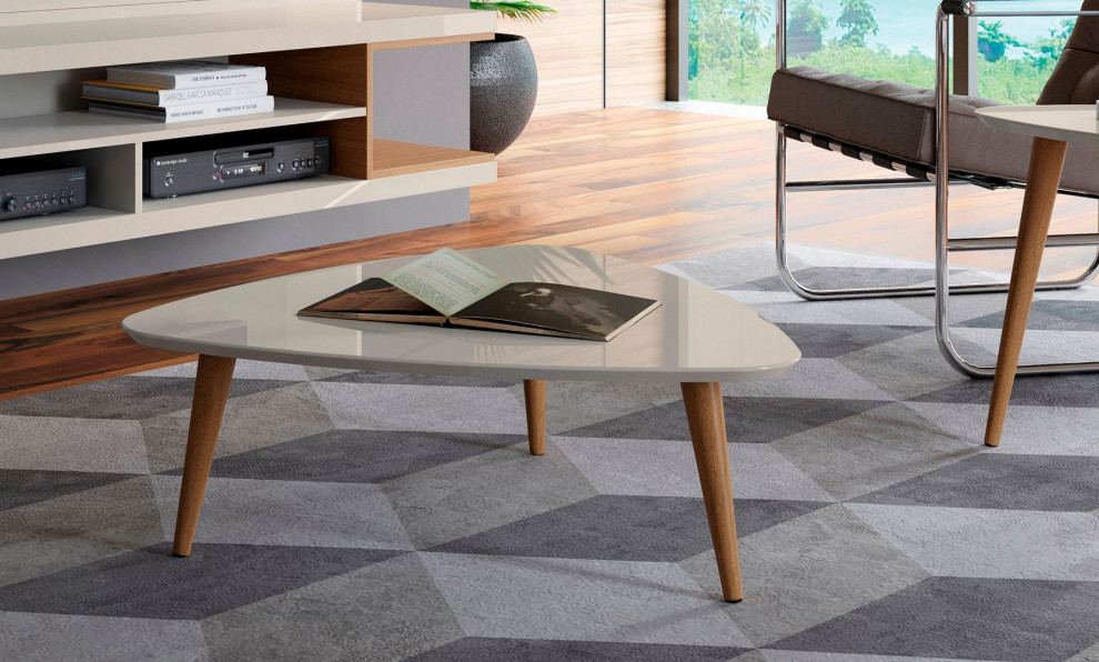 Manhattan Comfort Utopia High Triangle Coffee Table  Splayed Legs   Midcentury   Coffee Tables   by Manhattan Comfort  Houzz