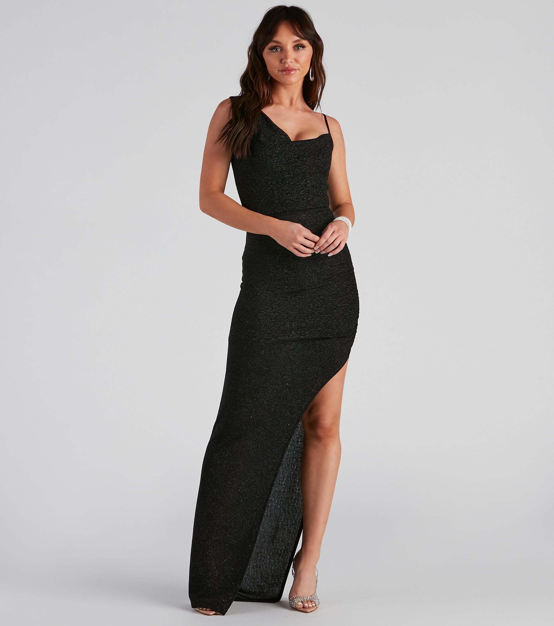 Ever Formal High Slit Glitter Dress