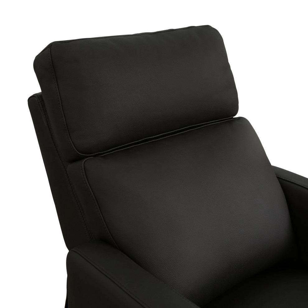 Carmine Leather Pushback Recliner   Midcentury   Recliner Chairs   by Abbyson Living  Houzz