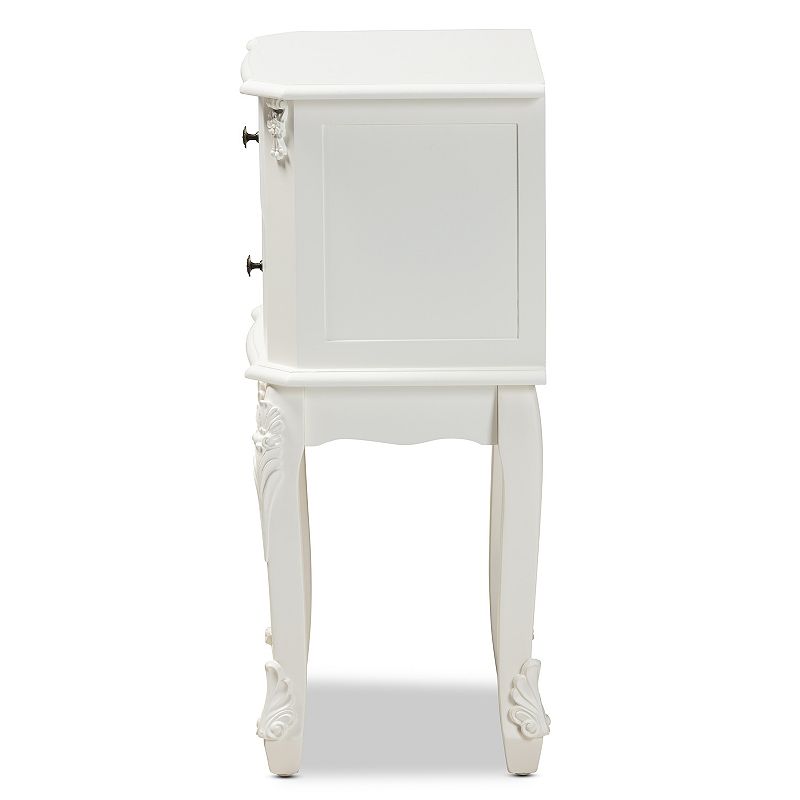 Baxton Studio Sophia White Nightstand