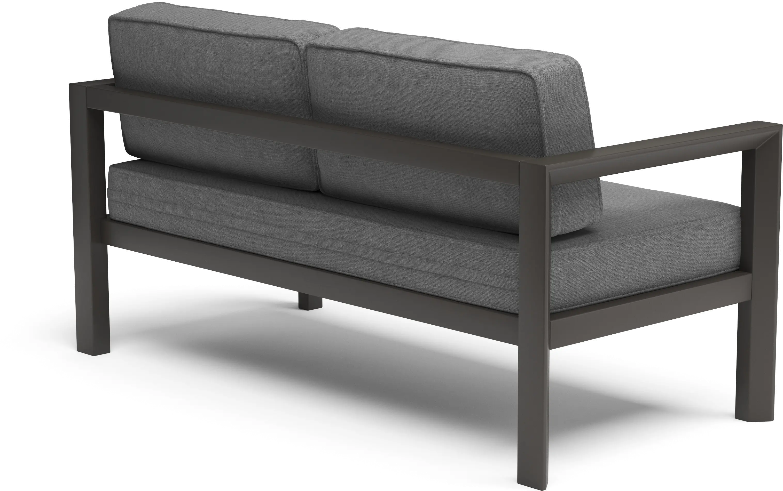 Grayton Gray Outdoor Aluminum Loveseat