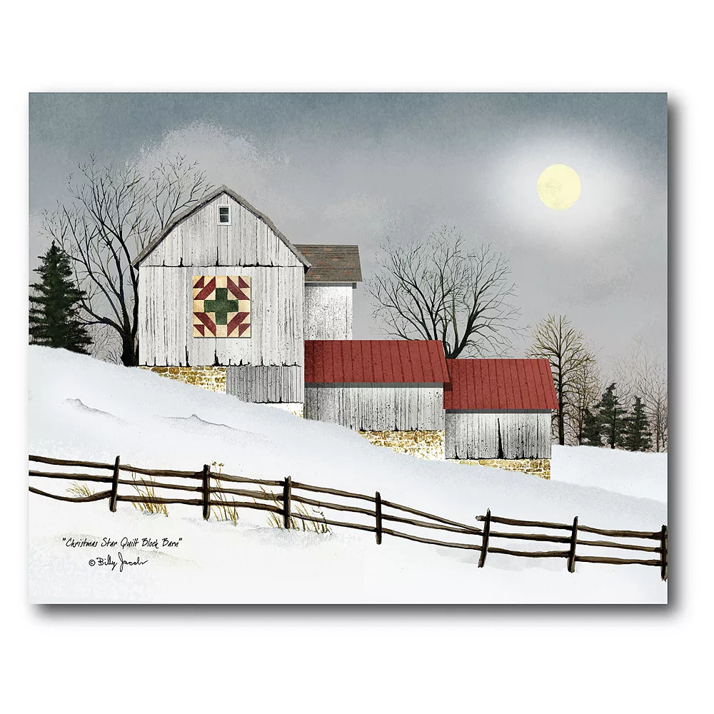 COURTSIDE MARKET Quilted Barn Canvas Wall Art