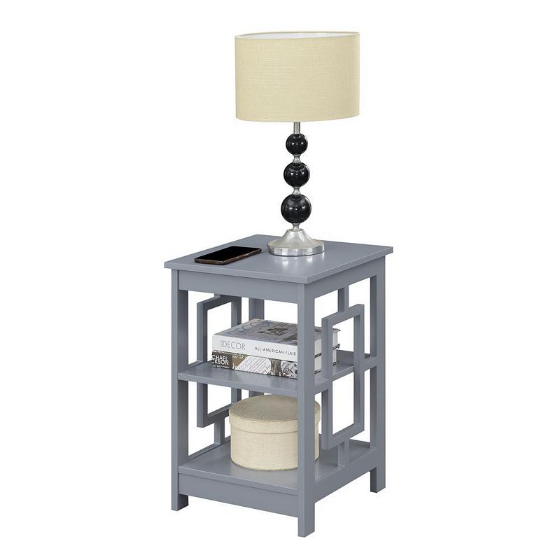 Convenience Concepts Town Square End Table with Shelves